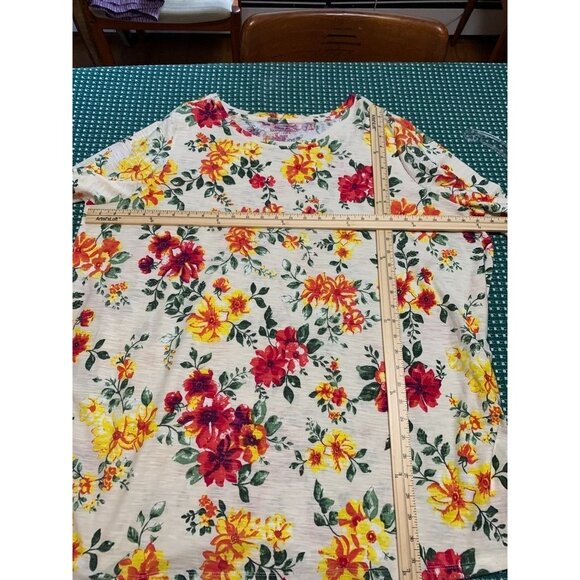 Women Within Floral Cottage Core Beachy Lace Sleeve Tunic Dress 2X Cotton/Polyes - Picture 12 of 16